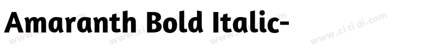 Amaranth Bold Italic字体转换